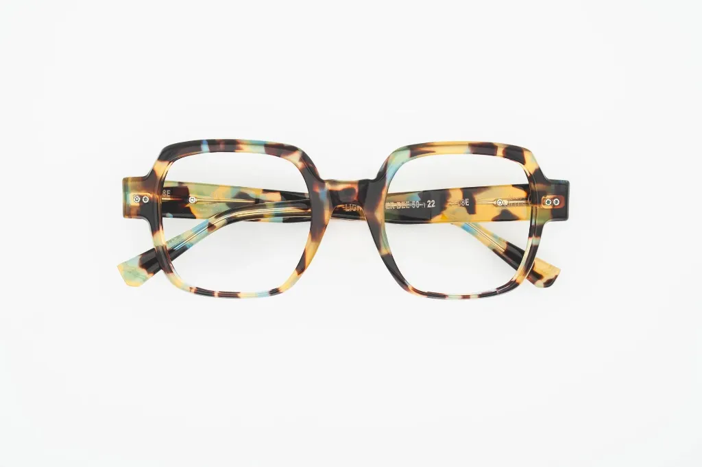SUPER BEE LIGHT F08EB08E- face branche ecaille jaune et bleu.webp