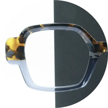 [FUB11-6] LABO FUB11-Moucheté miel et gris sur gris translucide