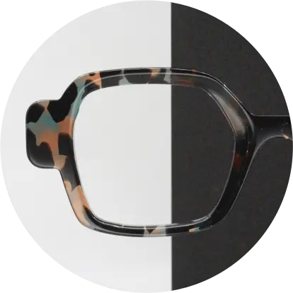 [F87E-6] LABO F87E-Ecaille rose et noir (6mm)